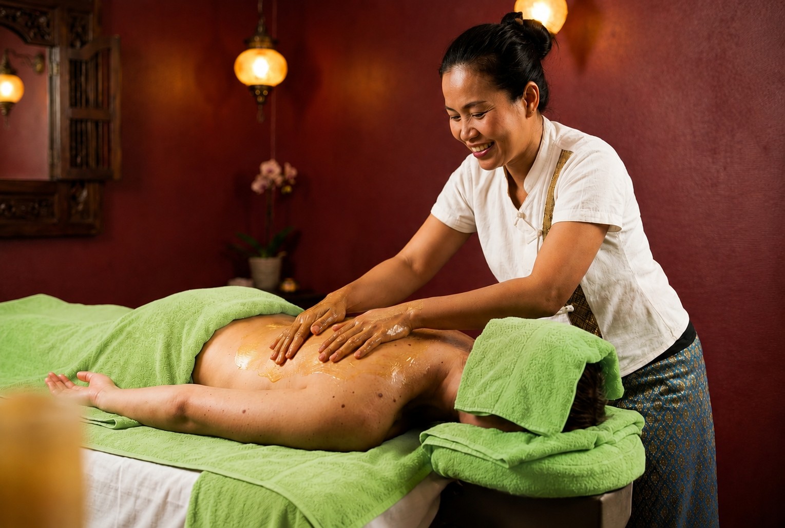 Zlatá masáž — gold treatment | Thajský ráj Praha — thajská masáž od 899 Kč